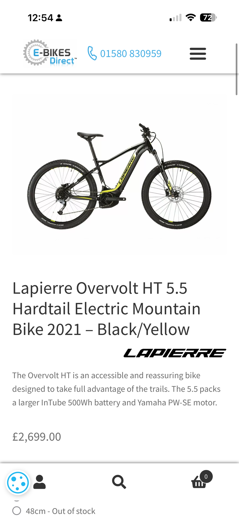 Lapierre overvolt 5.5 2021 SMALL 426 miles