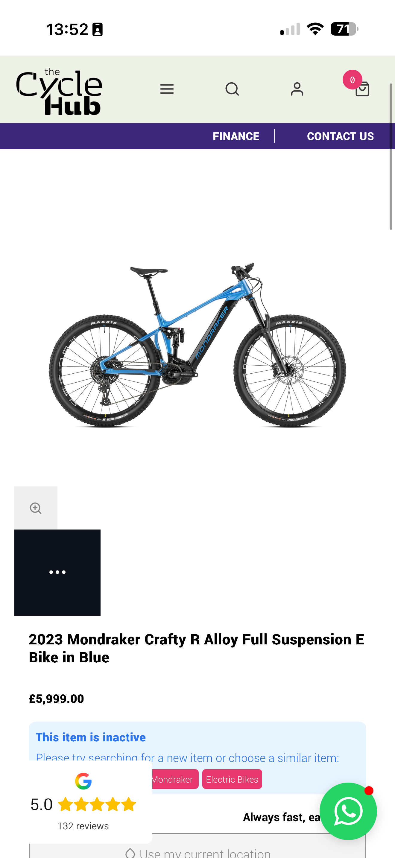 2023 Mondraker Crafty R 750wh Large Electric Bike 400 Miles