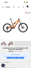 Specialized turbo levo SL comp carbon 2023 S3 medium 0 miles