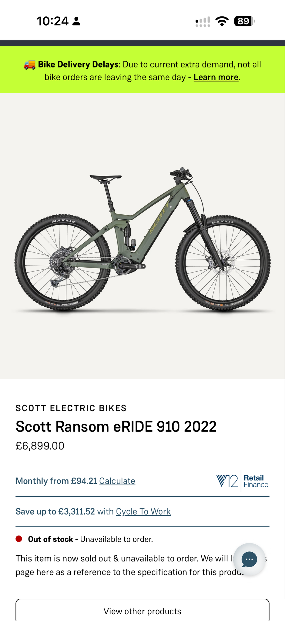 Scott Ransom Eride 910 2022 Medium 190 miles