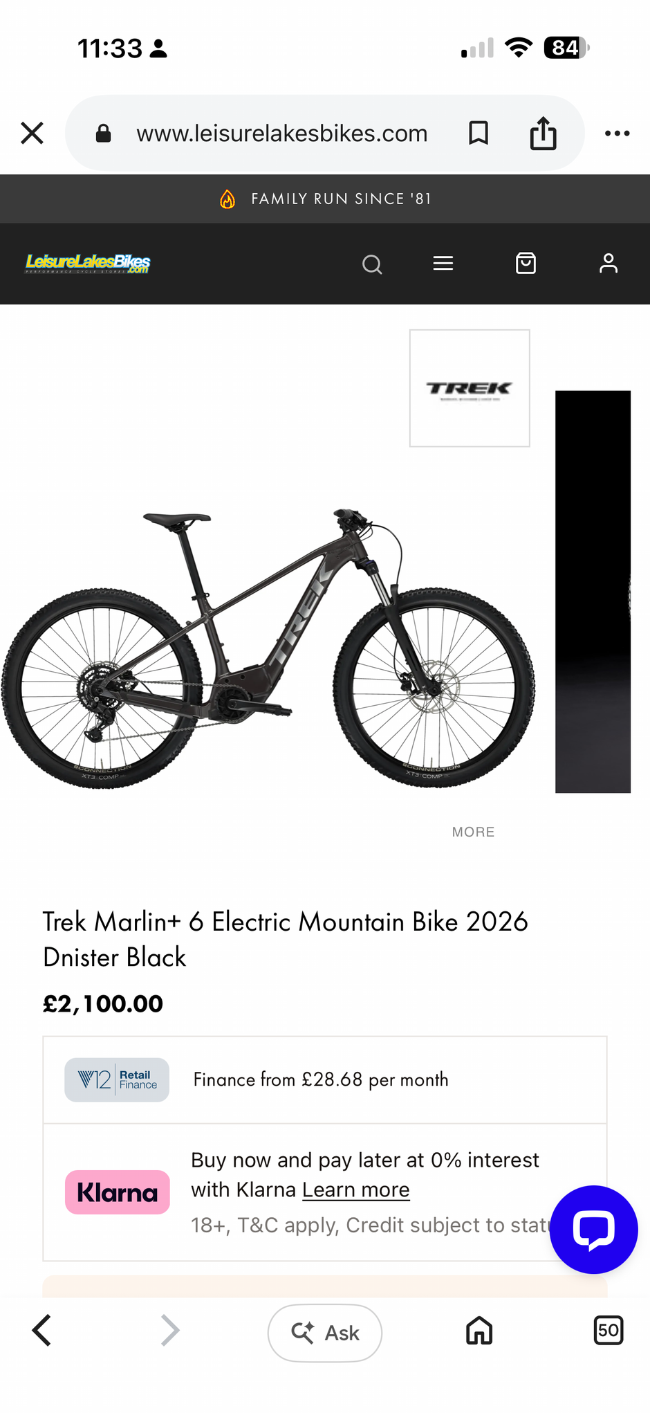 Trek Marlin 6+ 2024 Large EMTB