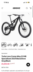 2024 Specialized Turbo levo alloy XXL 690 miles