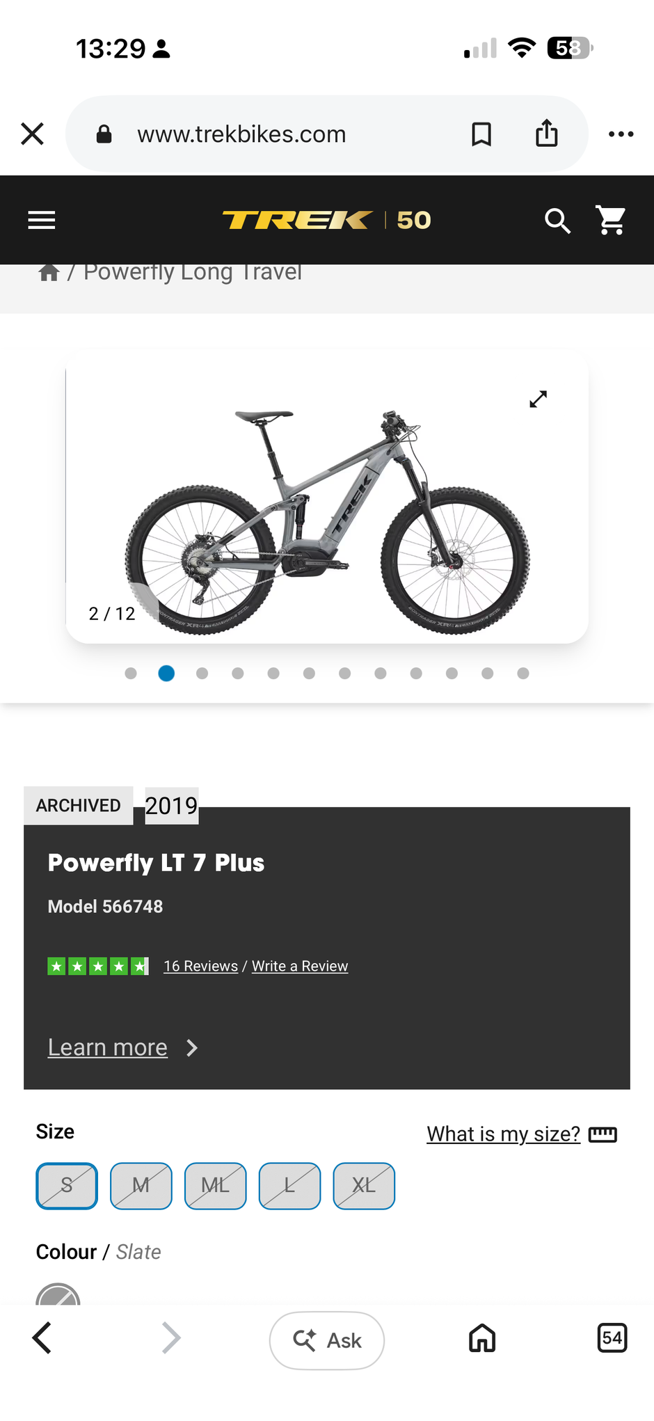 Trek Powerfly LT 7 950 miles