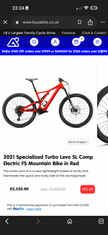 2021 Specialized Turbo Levo SL Comp Electric FS Mountain bike