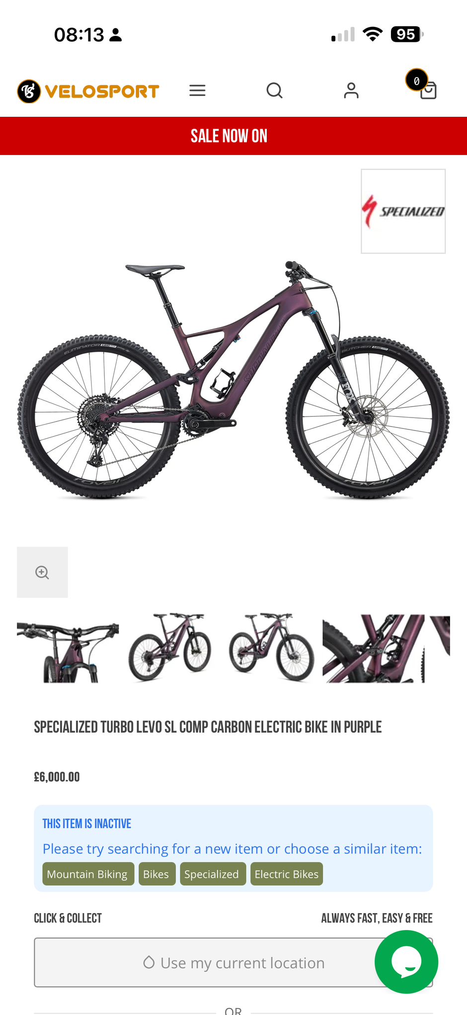 Specialized turbo levo SL comp carbon electric mountain bike large