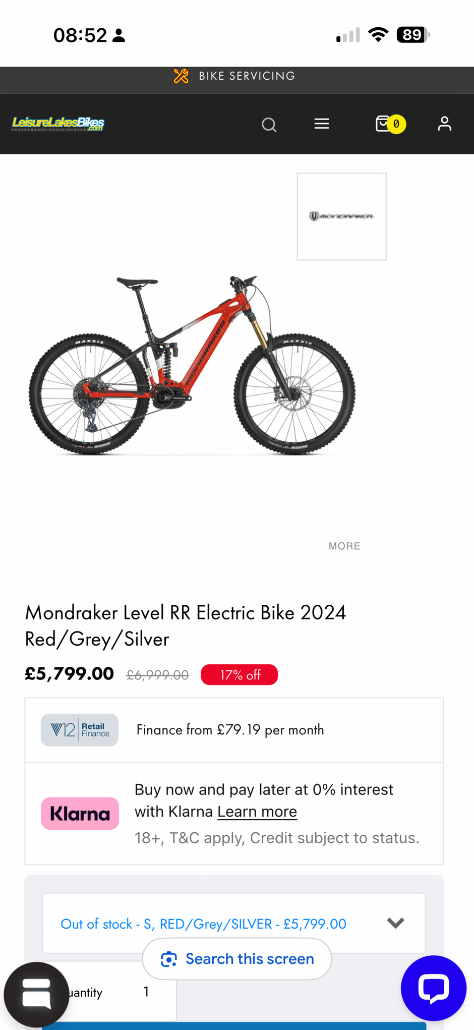 Mondraker Level RR 750wh 2024 AXS Medium 180 Miles